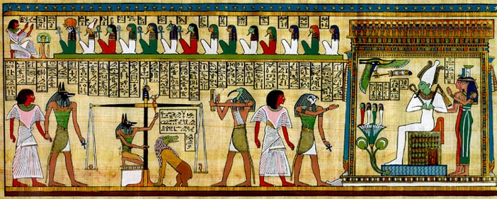 Osiris Weighing the Feather